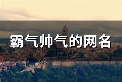 霸气帅气的网名(精选127个)