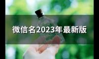 关于微信名2023年最新版(129个)大全