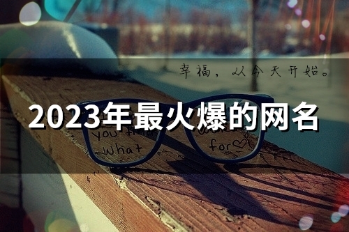 2023年最火爆的网名(共162个)