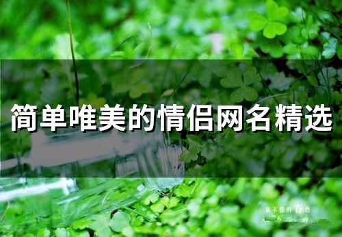 简单唯美的情侣网名精选(共100个)