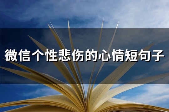 微信个性悲伤的心情短句子(优选81句)