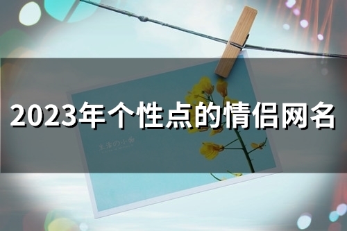 2023年个性点的情侣网名(108个)