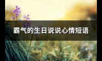 霸气的生日说说心情短语(实用103句)【图】