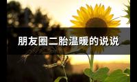 朋友圈二胎温暖的说说(必备48句)【图】