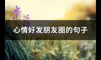 心情好发朋友圈的句子(精选96句)【图】