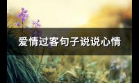 爱情过客句子说说心情(热门109句)【图】