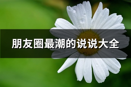 朋友圈最潮的<a href=http://www.huhuixin.com/shuoshuo/ target=_blank class=infotextkey>说说大全</a>(汇总73句)