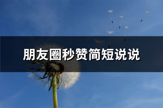 朋友圈秒赞简短说说(共74句)