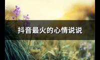 抖音最火的心情说说(推荐74句)【图】