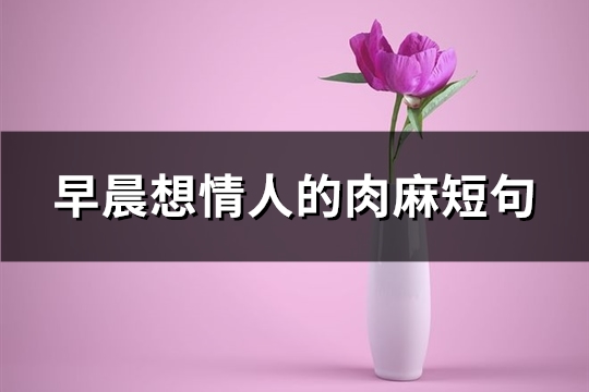 早晨想情人的肉麻短句(72句)