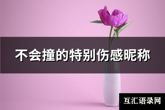 不会撞的特别伤感昵称(85个)