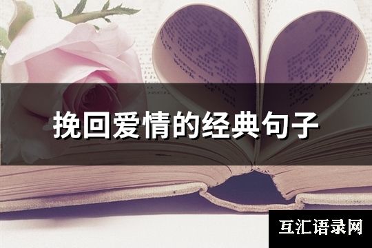 挽回爱情的经典句子(精选64句)