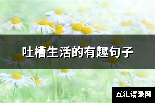 吐槽生活的有趣句子(优选135句)