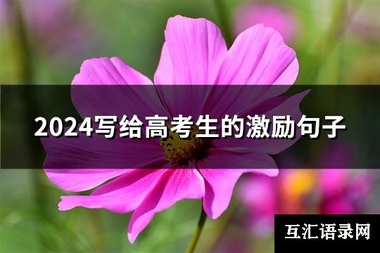 2024写给高考生的激励句子(共124句)