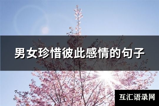 男女珍惜彼此感情的句子(66句)