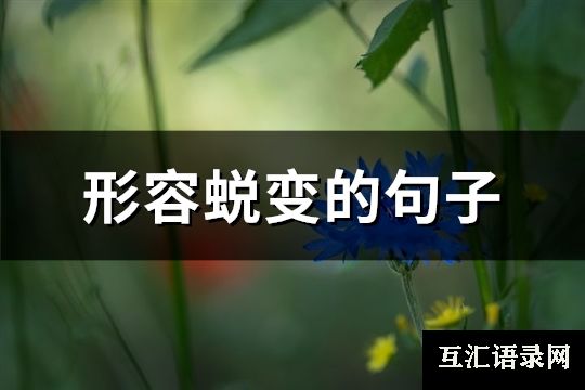 形容蜕变的句子(共73句)