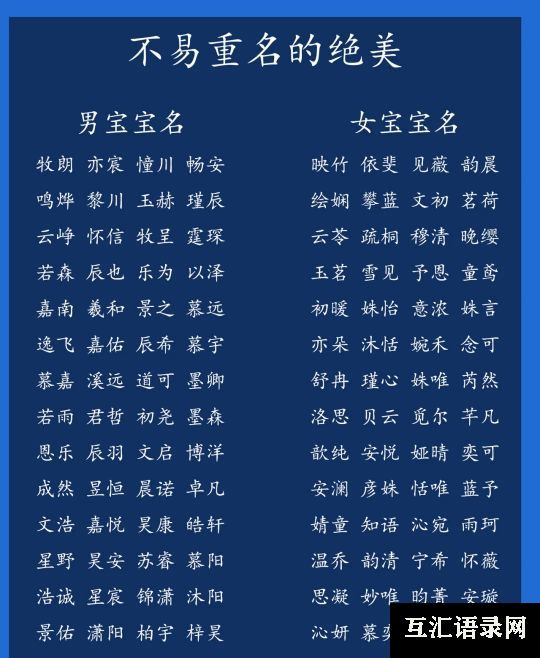 大气响亮有内涵，高雅霸气有寓意的宝宝名字