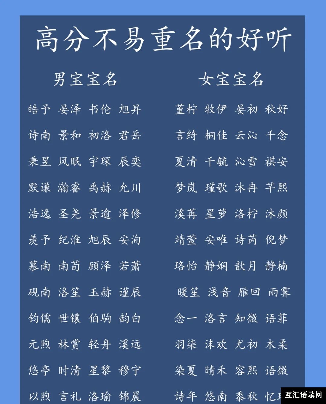 大气响亮有内涵，高雅霸气有寓意的宝宝名字