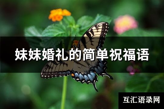 妹妹婚礼的简单祝福语(69句)