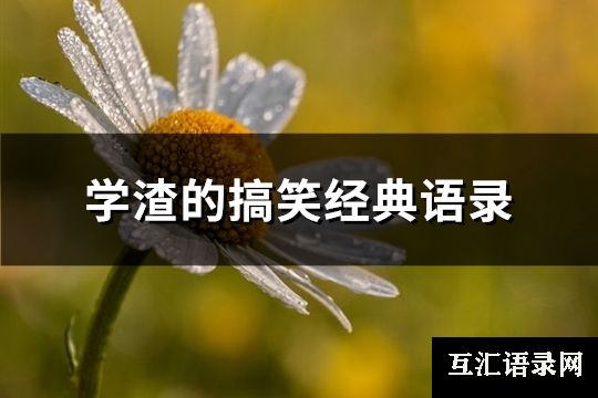 学渣的搞笑经典语录(必备66句)