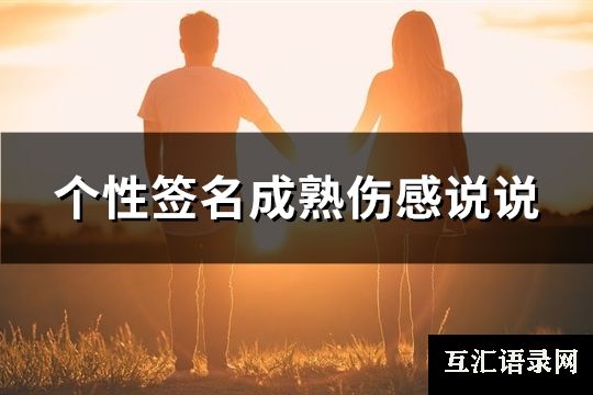 个性签名成熟伤感说说(实用39句)