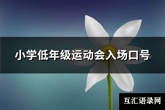 小学低年级运动会入场口号