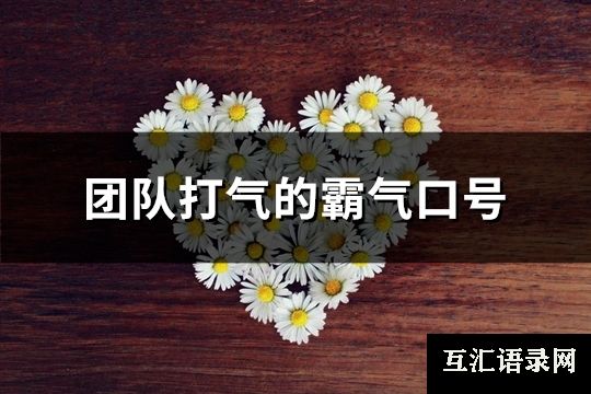 团队打气的霸气口号(实用47句)