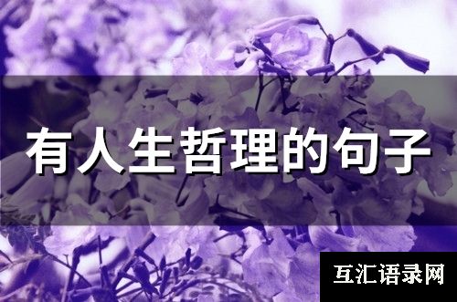 有人生哲理的句子(精选68句)