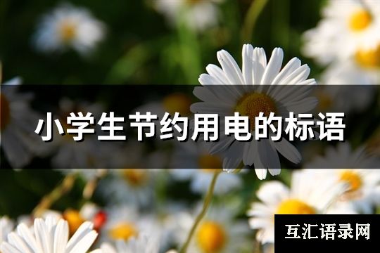 小学生节约用电的标语(推荐44句)