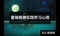 雷锋精神实践学习心得