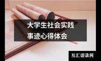 大学生社会实践事迹心得体会