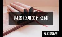 财务12月工作总结