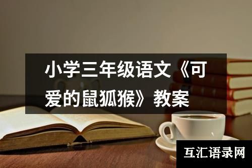 小学三年级语文《可爱的鼠狐猴》教案