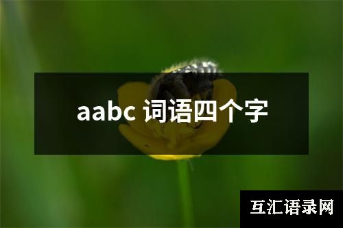 aabc 词语四个字