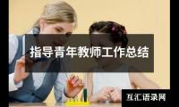 指导青年教师工作总结