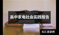 高中家电社会实践报告