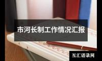 市河长制工作情况汇报