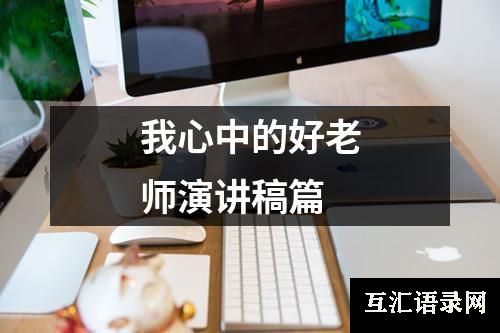 我心中的好老师演讲稿篇