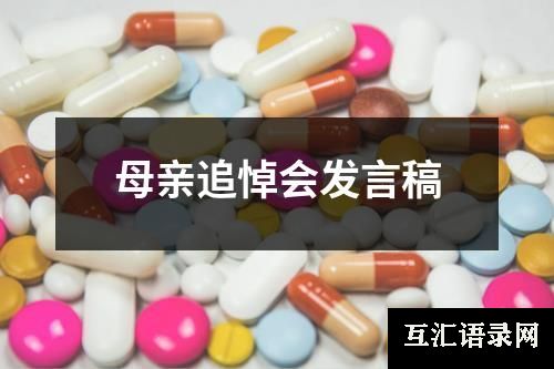 母亲追悼会发言稿