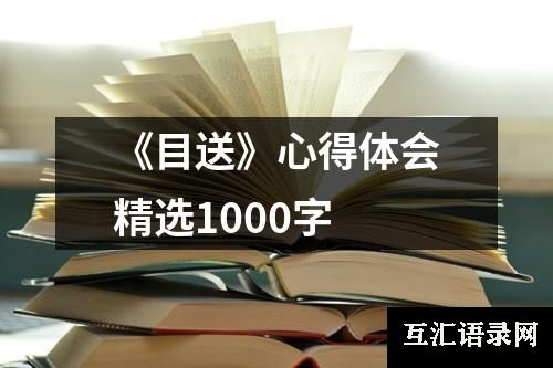 《目送》心得体会精选1000字