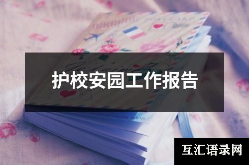 护校安园工作报告