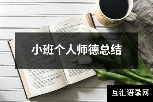 小班个人师德总结