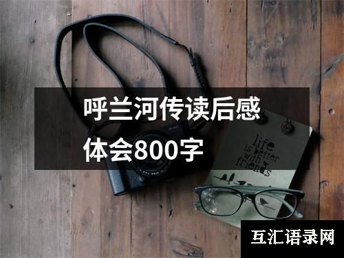 呼兰河传读后感体会800字