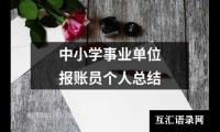 关于中小学事业单位报账员个人总结（合集5篇）