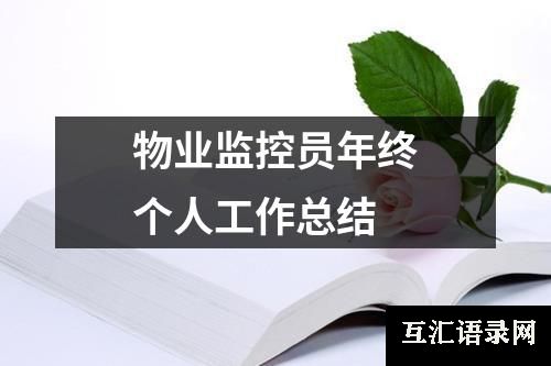 物业监控员年终个人工作总结