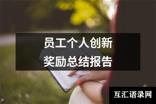 员工个人创新奖励总结报告