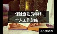 关于保险查勘员年终个人工作总结（共12篇）