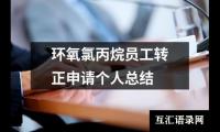 关于环氧氯丙烷员工转正申请个人总结（共3篇）