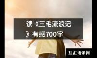 关于读《三毛流浪记》有感700字（精选16篇）