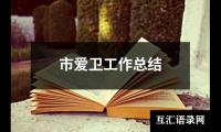 关于市爱卫工作总结（共16篇）